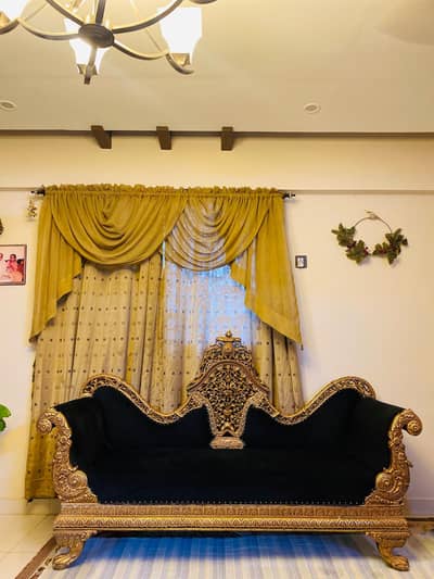 Wood dewan sofa for sale in excellent condition