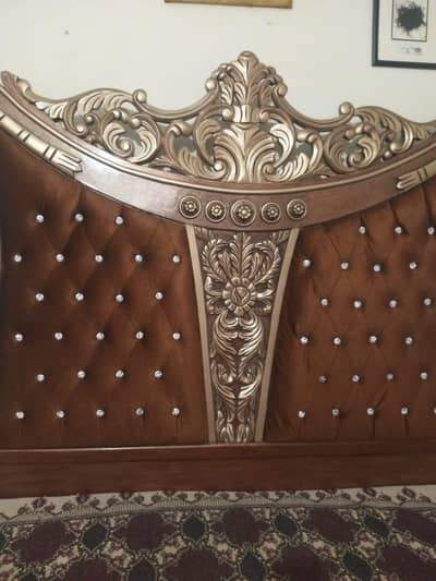 KING SIZE BED WITH SIDE TABLES AND MATTRESS