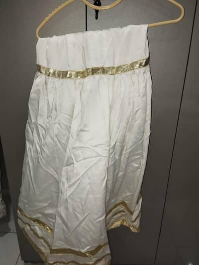White & Golden Nikah Outfit for Sister – Formal Wedding Dress