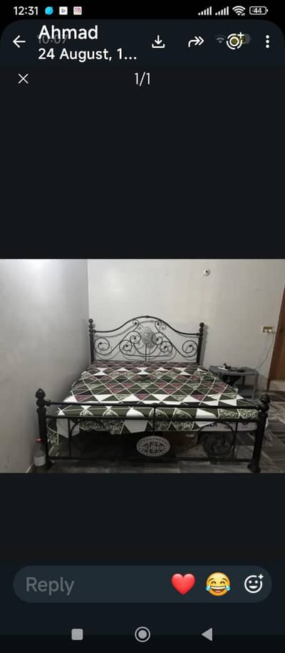 king size iron bed