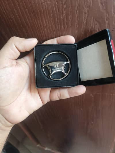 Premium Honda Civic Steering Keychain / Metal Keyring - Brand New