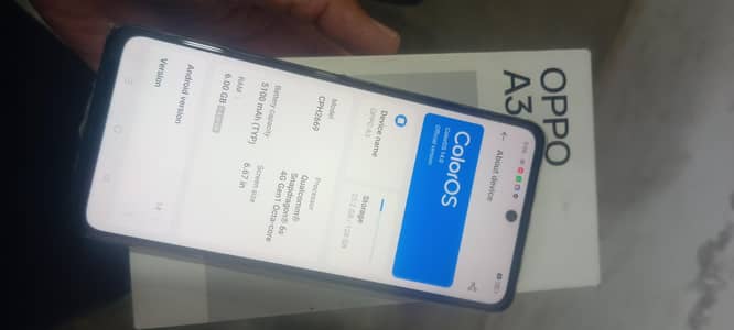 OPPO A3 6/128. back sheet apply