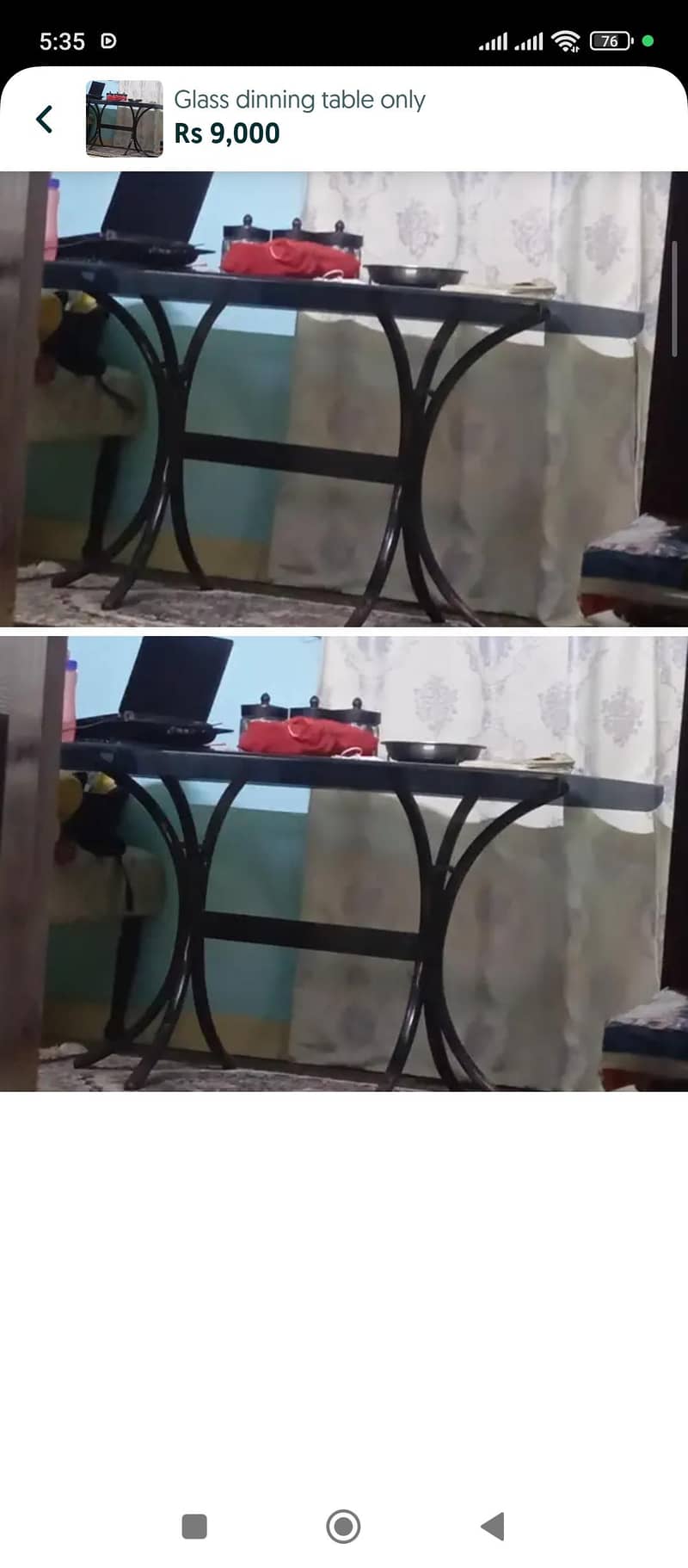Glass dinning table only 0