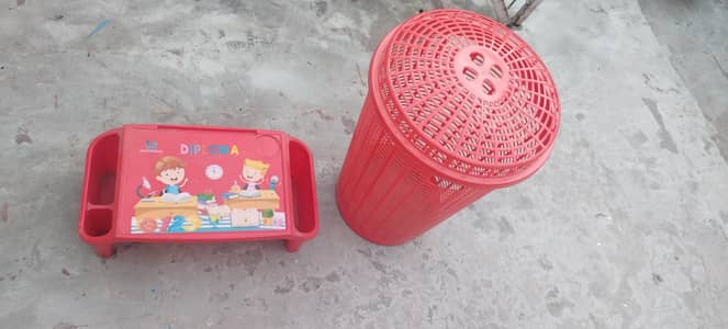 Kids Table and Bucket for sale