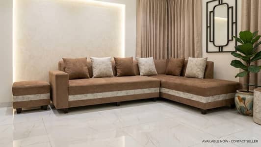L shaped sofa set with automan 14 seaters total