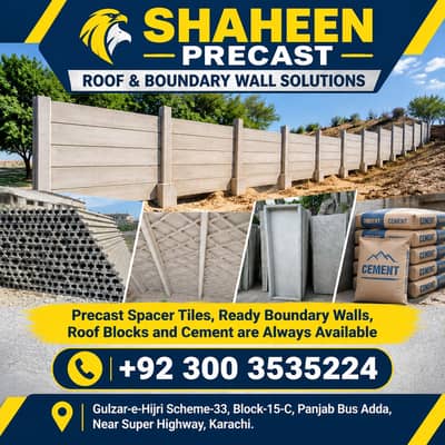 Precast Roof & Boundary Wall | Concrete Blocks & Cement