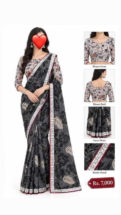 Grey Saree