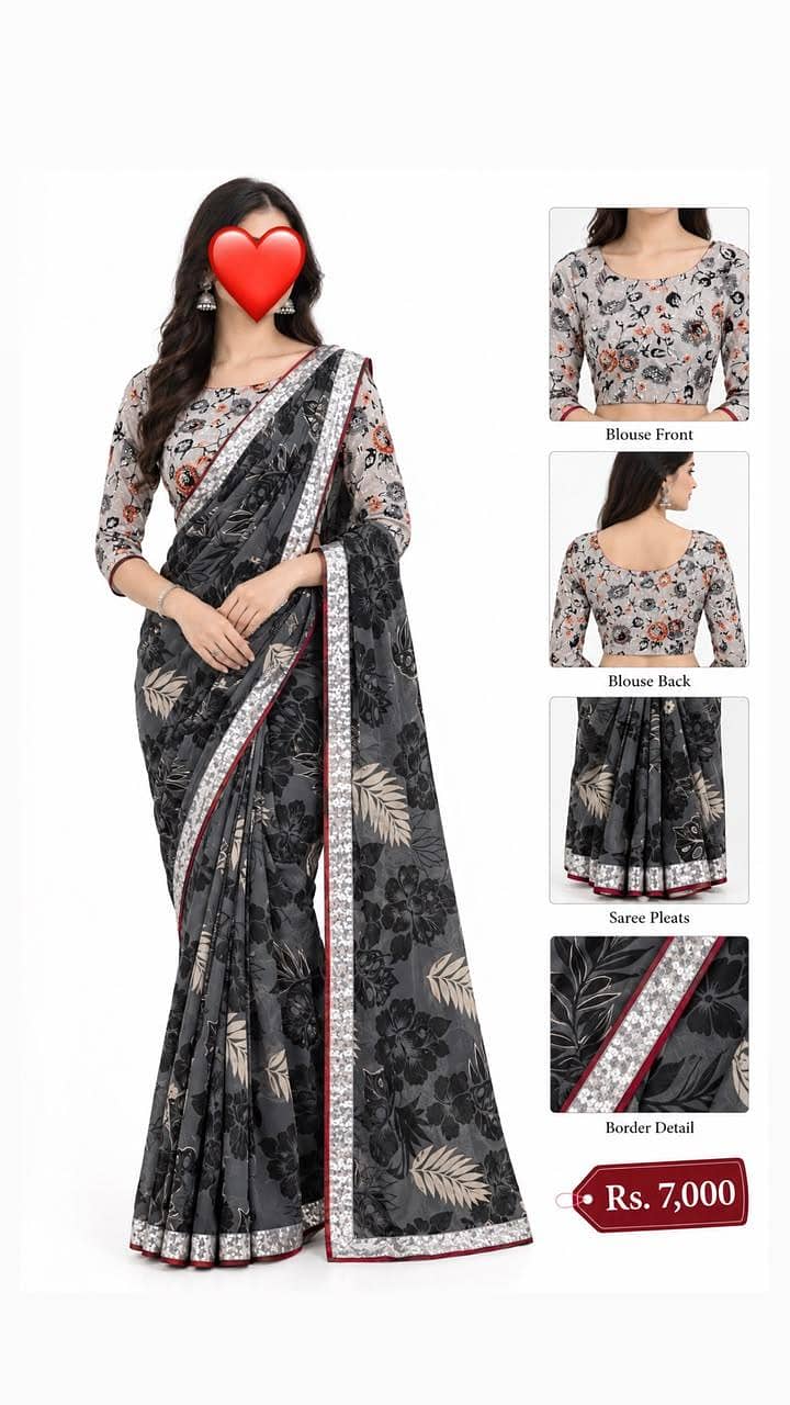 Grey Saree 0