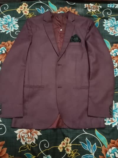 Maroon Three piece pent coat