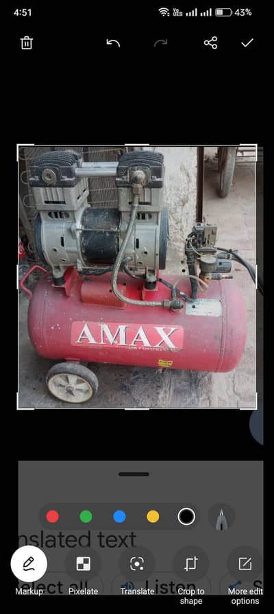 AmAx. 3Hp air compressor 50l paint spray punctual workshop Faisalabad