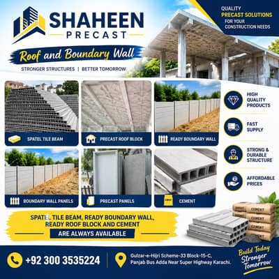 Precast Roof Blocks - Cement & Concrete - Construction Materials