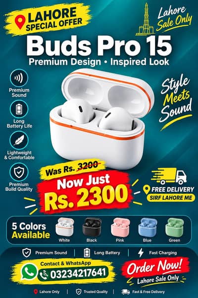 Buds Pro 15 — Premium Look, Budget Price!