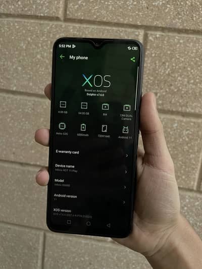 Infinix Hot 11 Play 6000 mah battery