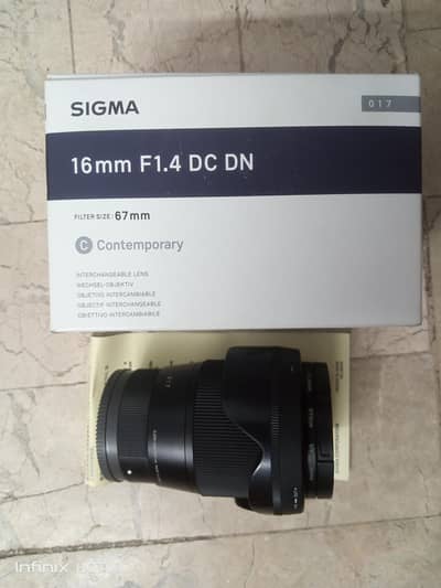 Sigma 16mm f/1.4 DC DN sony mount