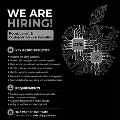 Receptionist and costumer service executive