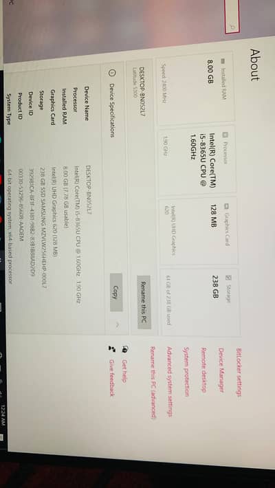 Dell latitude 5300 i5 8th generation 8/256
