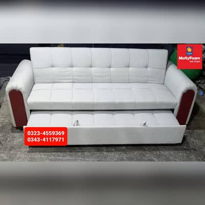 Sofa cum bed Molty double bed folding bed /Foam Mattress/Dining Table