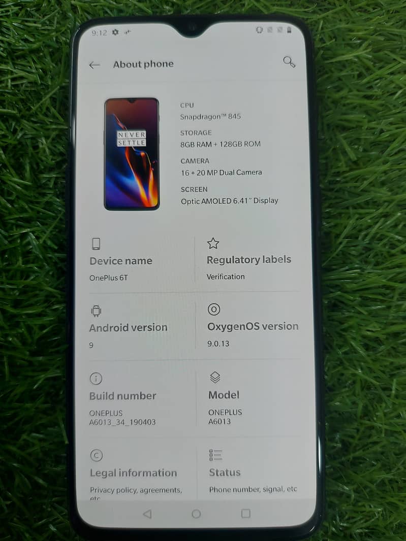 One Plus 6T 5