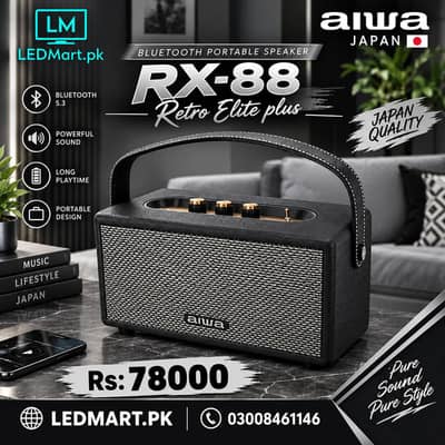 Aiwa Bluetooth portable SPEAKER RS. X88 RETERO