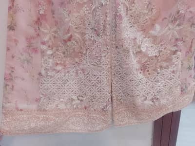 Ethnic chiffon formal dress custom stitched