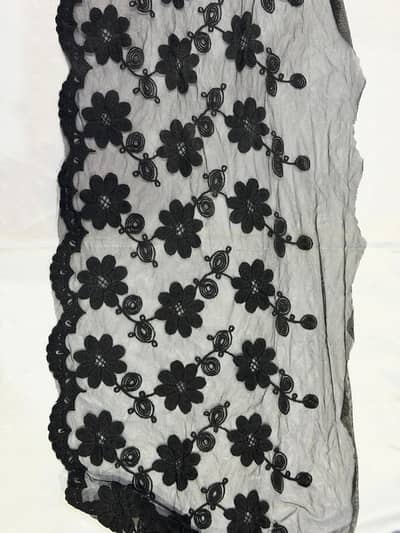 Black Embroidered Lace Fabric | Rs. 50 Per Gaz | Okara