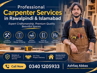 Carpenter in Rawalpindi and Carpenter in Islamabad – Woodwork Expert