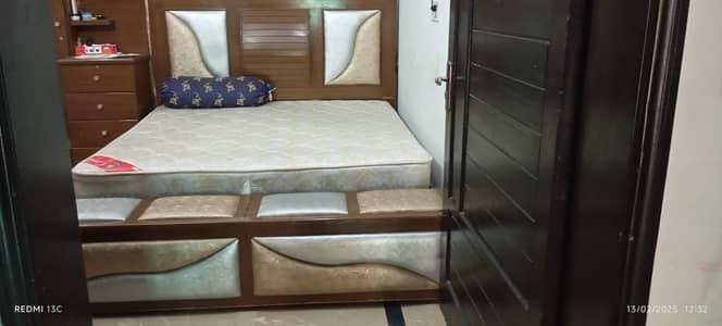 double bed with spring mattress for sale