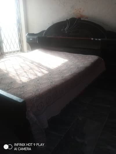 wooden bed