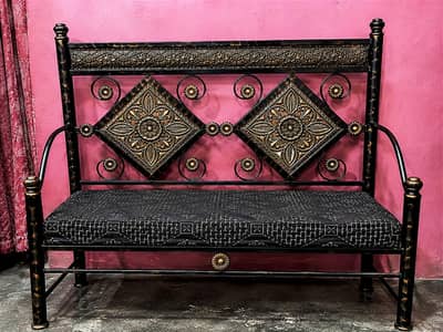 Iron Sofa Set – 2 Single Chairs + 1 Two-Seater