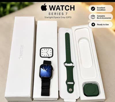 Watch series 7 apple gps 100% condtion 10/9 with  original box