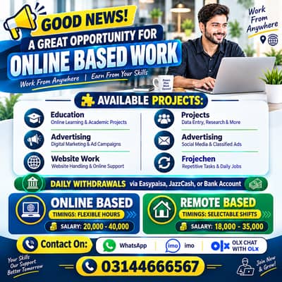 Online Jobs/ Full-Time / Part-Time jobs available / website Work