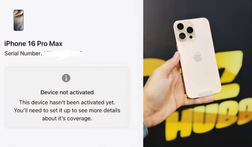 Non-Active 16 Pro Max 256Gb PTA APPROVED