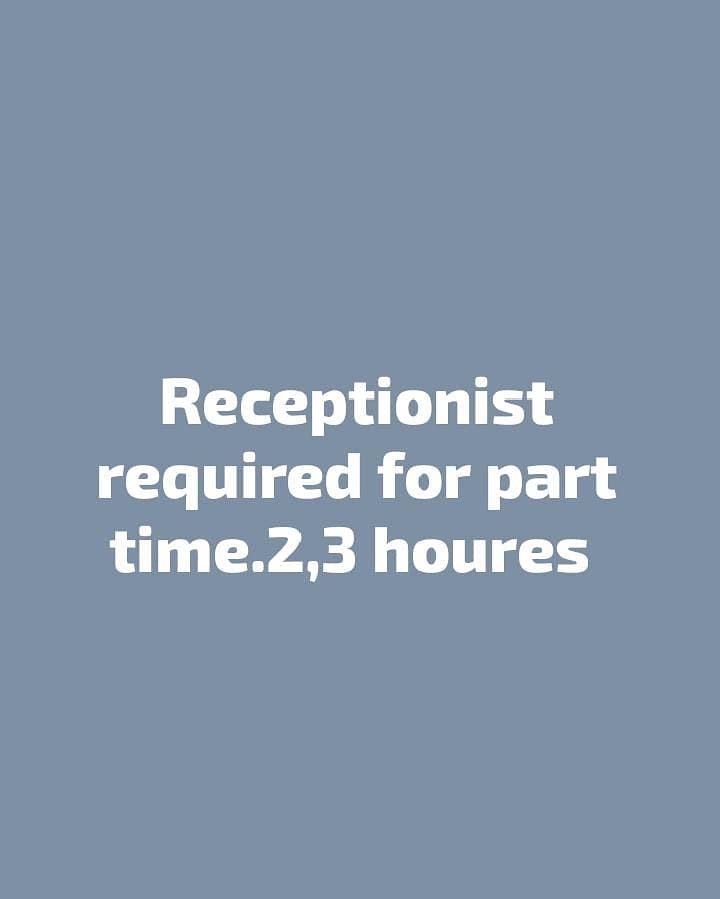 receptionist required 1