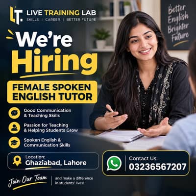Spoken English Tutor Required – LiveTrainingLab Institute