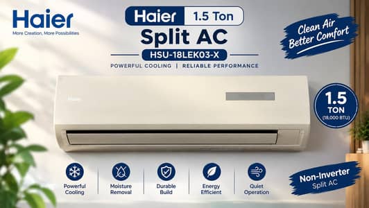 Haier 1.5 Ton Non-Inverter Split AC