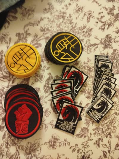 Hellboy Embroidered Patches Set of 2.