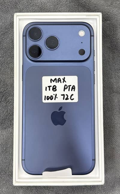 IPHONE 17 PRO MAX 1TB PTA APPROVED 100 % BATTERY HEALTH WITH FULL BOX