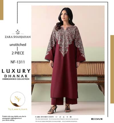 Zara Shahjahan Premium Dhanak 2PC Embroidered Winter Collection 2026
