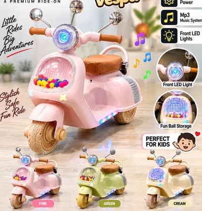 KIDS 3 WHEELER SCOOTER, TWO WHEELER SCOOTER, KIDS SCOOTY, VESPA SCOOTE