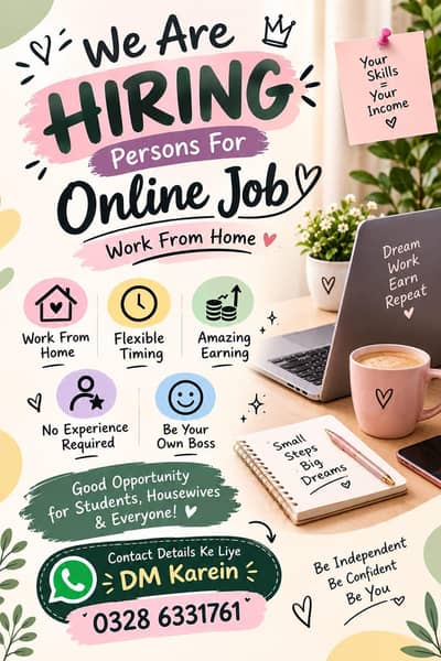 work form home. . . . onljne job