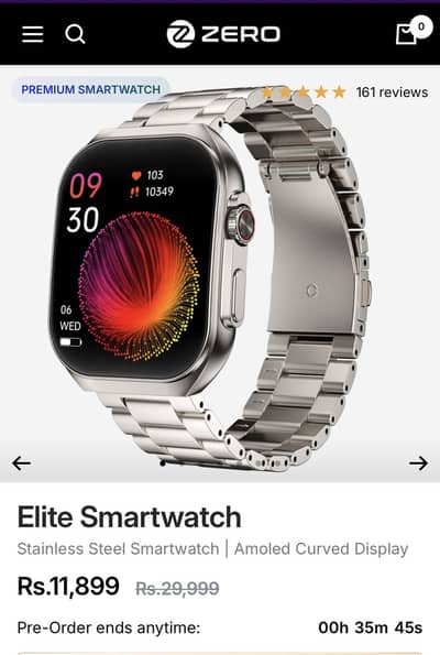 Brand New Zero Elite Smartwatch (Box Packed)