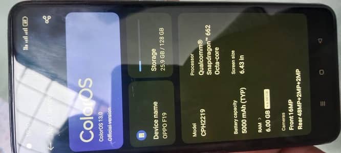 OPPO F19 6.128 sale and exchange with box