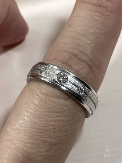 Platinum diamond ring for men