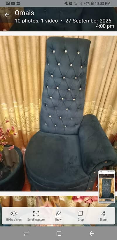 a chair set with round table
