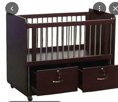 baby cot wooden not so used