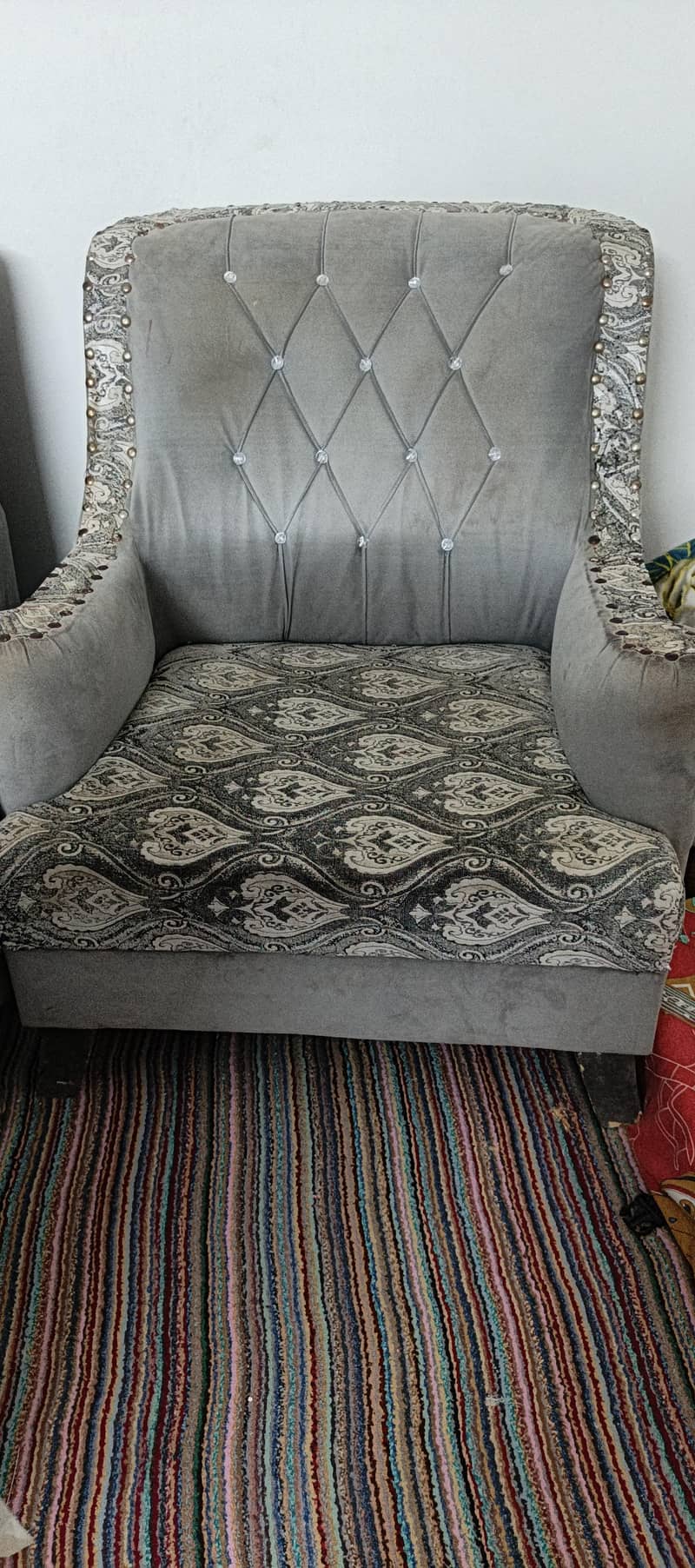 sofa set/5 seater/wing sofa/high back sofa/wood 2