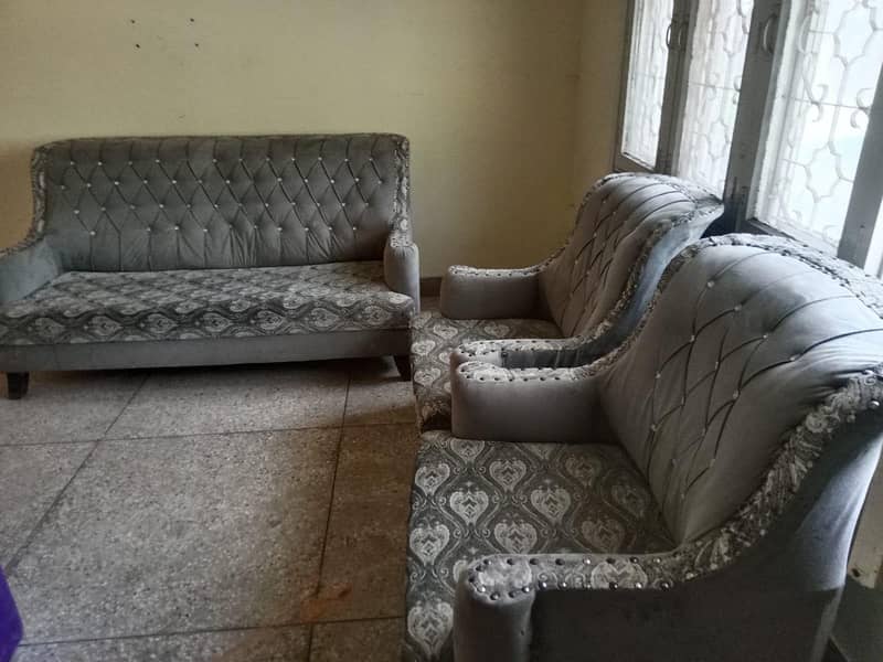 sofa set/5 seater/wing sofa/high back sofa/wood 3