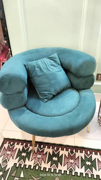 turquoise color sofa