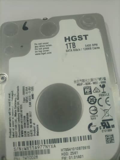 HGST 1TB Internal Hard Disk Drive | SATA 6Gb/s | 5400 RPM