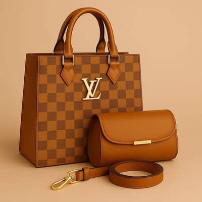 Elegant Brown Designer Handbag Set- Stylish&Versatile ( home delevry )